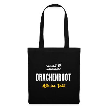 Drachenboot Team Geschenk Alle im Takt - Stoffbeutel - Schwarz - Vorne