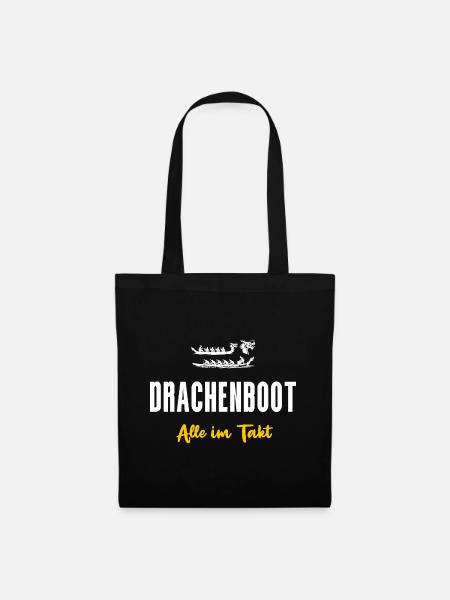 Drachenboot Team Geschenk Alle im Takt - Stoffbeutel - Schwarz