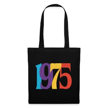 Geboren 1975 Geburtstagsgeschenk Geburtstag 75 - Stoffbeutel - Schwarz - Vorne