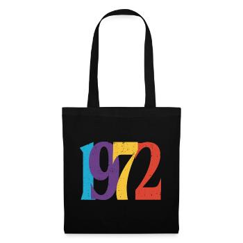 Geboren 1972 Geburtstagsgeschenk Geburtstag 72 - Stoffbeutel - Schwarz - Vorne