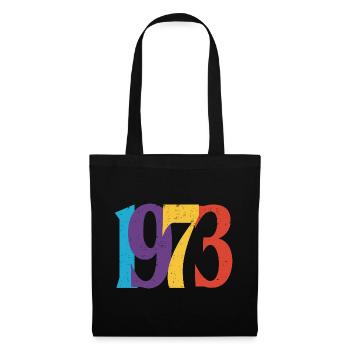 Geboren 1973 Geburtstagsgeschenk Geburtstag 73 - Stoffbeutel - Schwarz - Vorne