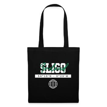 Sligo Irland Koordinaten Reise Souvenir - Stoffbeutel - Schwarz - Vorne
