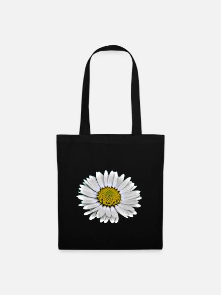 dessin animé marguerite - Sac en tissu - noir