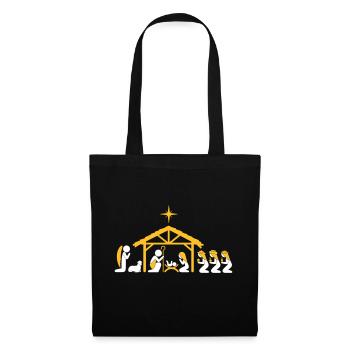 crèche - Sac en tissu - noir - Devant