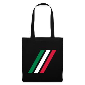 italy stripe flag - Stoffbeutel - Schwarz - Vorne