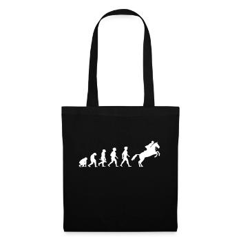 Evolution Reitsport Reiten Reiter Pferdesport - Stoffbeutel - Schwarz - Vorne