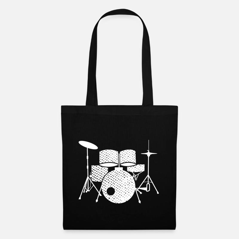 Schlagzeug Kinder Schlagzeuger Drums - Stoffbeutel - Schwarz