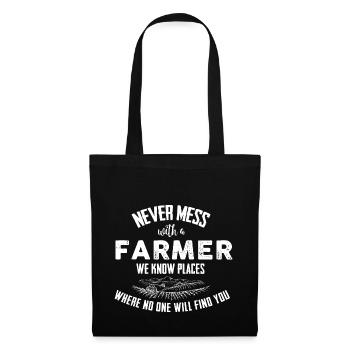 Farmer Never mess - Tote Bag - black - Front