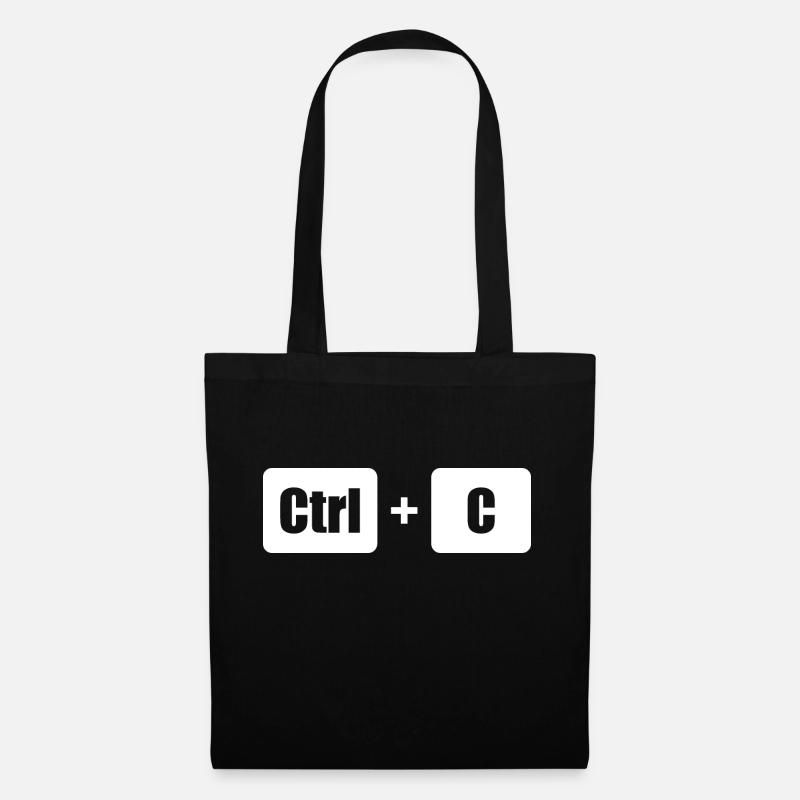Ctrl C Ctrl V Vater Sohn Eltern Kind Partnerlook - Stoffbeutel - Schwarz