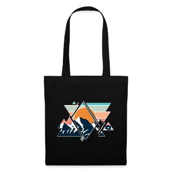 Nature Nature Mountains Mountains Sun Sun Hiking - Tote Bag - black - Front