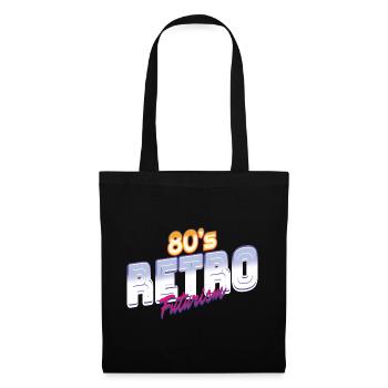 80's Rétro Vintage Disco 80 cadeau - Sac en tissu - noir - Devant