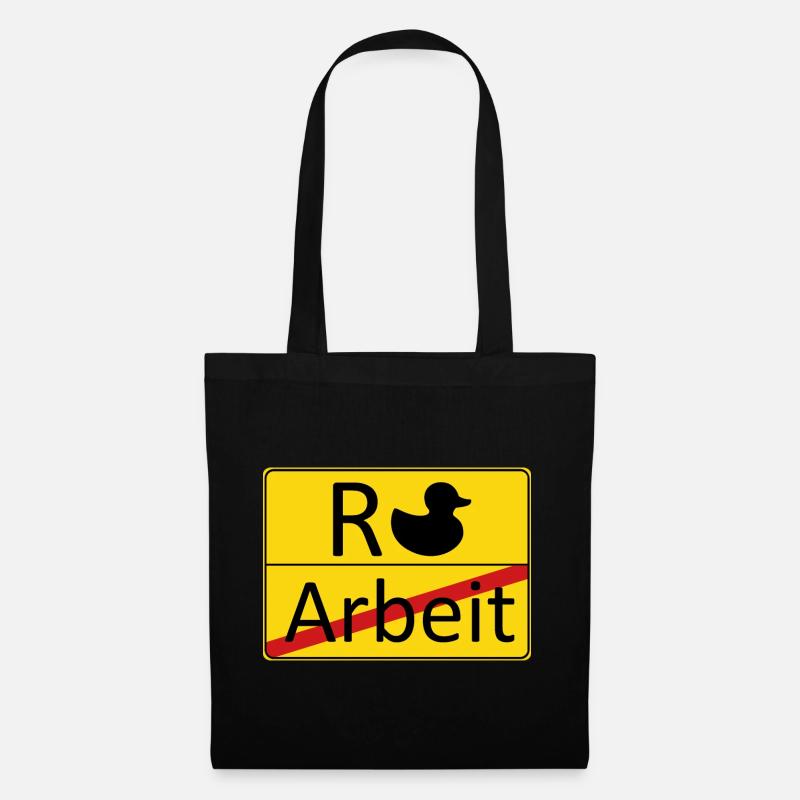 arbeit rente - Stoffbeutel - Schwarz