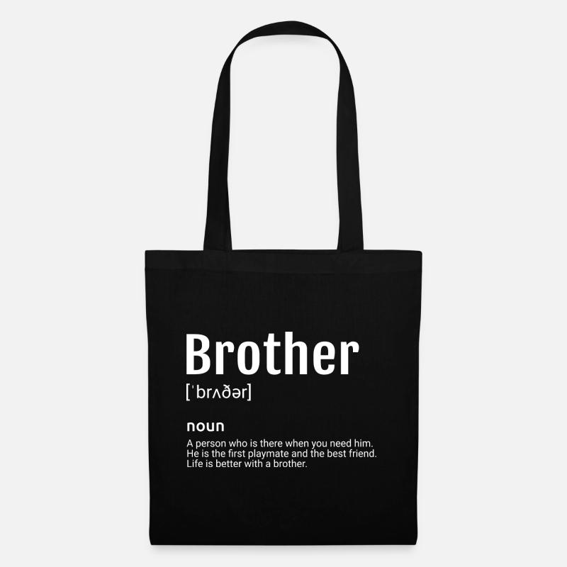 Bruder Definition - Stoffbeutel - Schwarz