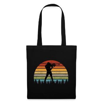 Biathlon Biathlete Figure Winter Sports Gift - Tote Bag - black - Front