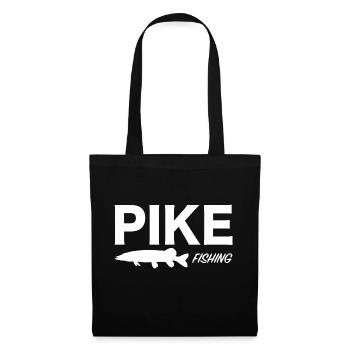 Pêche au brochet Pêche au poisson Prédateur Bateau - Sac en tissu - noir - Devant