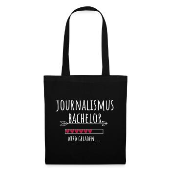 Journalismus Bachelor Studium Studentin Geschenk - Stoffbeutel - Schwarz - Vorne