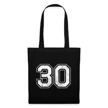 Number 30 - Tote Bag - black - Front