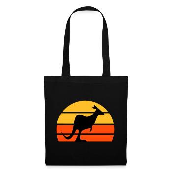 Kangaroo in front of a half-sun - Tote Bag - black - Front