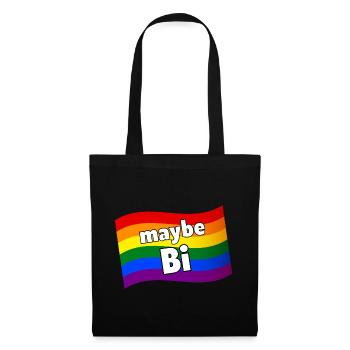 Maybe Bi Maybe Bisexual rainbow flag LGBTQ pride - Tote Bag - black - Front