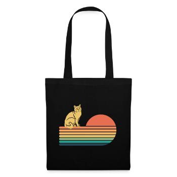 Burmilla Cat Rétro Vintage - Sac en tissu - noir - Devant