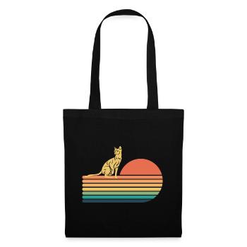 Havana Brown Cat Retro Vintage - Sac en tissu - noir - Devant