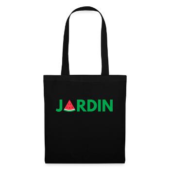 JARDIN logo pastèque vert été soleil fruit - Sac en tissu - noir - Devant
