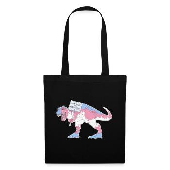 A Dinosaur But Not A Fossil - Stoffbeutel - Schwarz - Vorne
