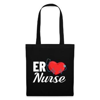 Infirmière d’urgence Premiers soins - Sac en tissu - noir - Devant