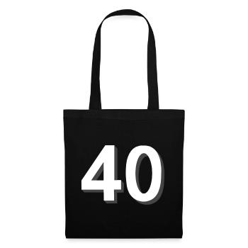 40 hell, feiern - Stoffbeutel - Schwarz - Vorne