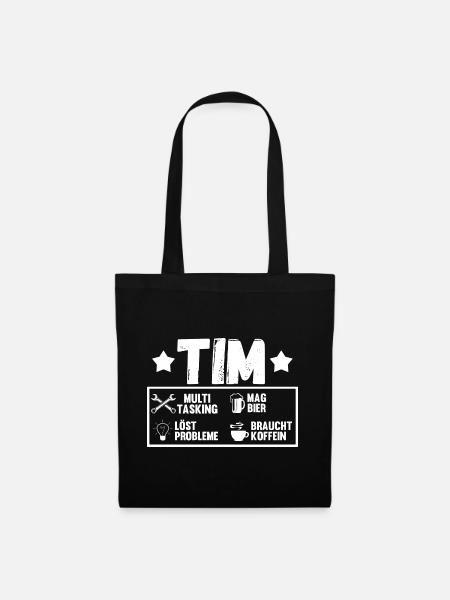 Tim - Stoffbeutel - Schwarz