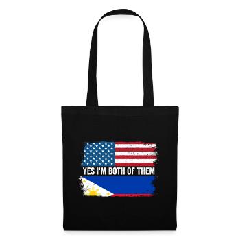 Oui, je suis tous les deux un philippin américain Fil-Am - Sac en tissu - noir - Devant