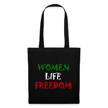 Women life freedom - Stoffbeutel - Schwarz - Vorne