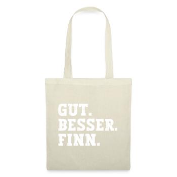 Gut Besser Finn Lustiger Spruch Name Finn - Stoffbeutel - Natur - Vorne