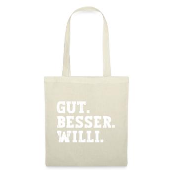 Gut Besser Willi Lustiger Spruch Name Willi - Stoffbeutel - Natur - Vorne