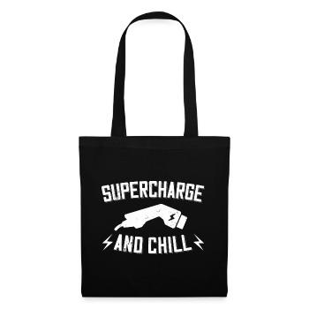 Supercharge And Chill - for electric car fans - Tote Bag - black - Front