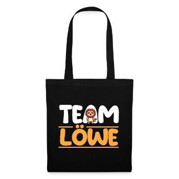 Löwe Löwen - Stoffbeutel - Schwarz - Vorne