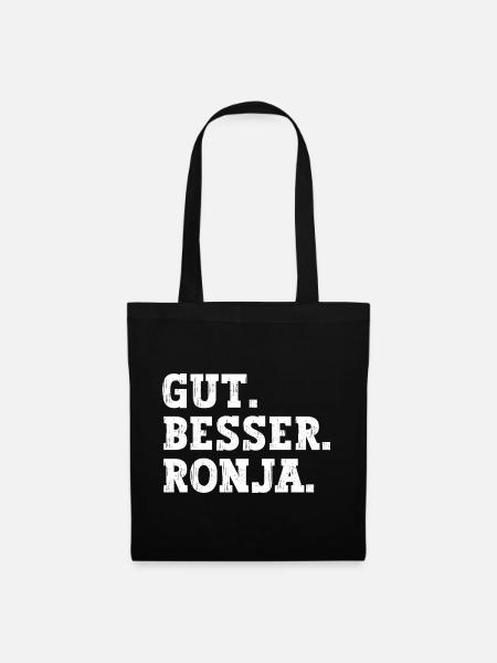 Gut Besser Ronja Lustiger Spruch Name Ronja - Stoffbeutel - Schwarz