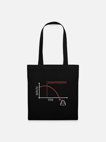 Enshittification Graph - Stoffbeutel - Schwarz