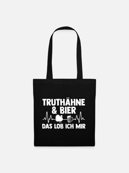 Bier Truthuhn Truthahn - Stoffbeutel - Schwarz