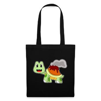 Turtle Volcano - Tote Bag - black - Front
