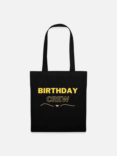 Birthday Crew - Stoffbeutel - Schwarz