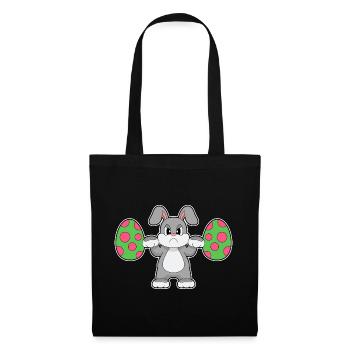 Culturisme de Pâques Bunny - Sac en tissu - noir - Devant