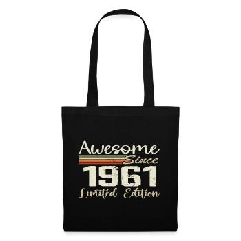 Anniversaire 63 Ans Millésime 1961 Cadeau 1961 - Sac en tissu - noir - Devant