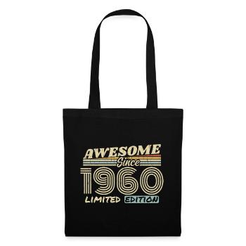 Vintage 1960er Jahre Retro - 1960er Jahre Geburtstagsgeschenk - Stoffbeutel - Schwarz - Vorne