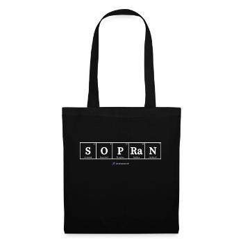 Sopran (dunkle Stoffe) - Stoffbeutel - Schwarz - Vorne