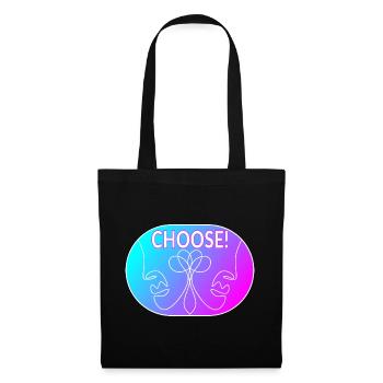 Dessin au trait - Choisir - Sac en tissu - noir - Devant