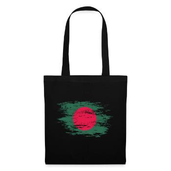 Drapeau du Bangladesh utilisé - Sac en tissu - noir - Devant