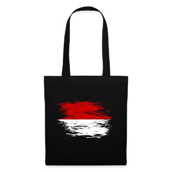 Drapeau indonésien utilisé - Sac en tissu - noir - Devant