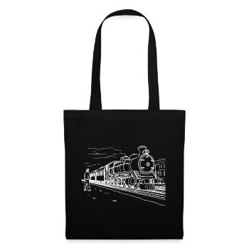 Train Lover Drawing - Tote Bag - black - Front