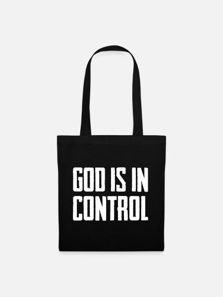 God Is In Control - Stoffbeutel - Schwarz